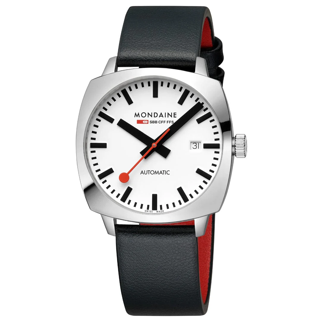 Cushion Automatic, 39 mm, Black Vegan Leather - Image 6