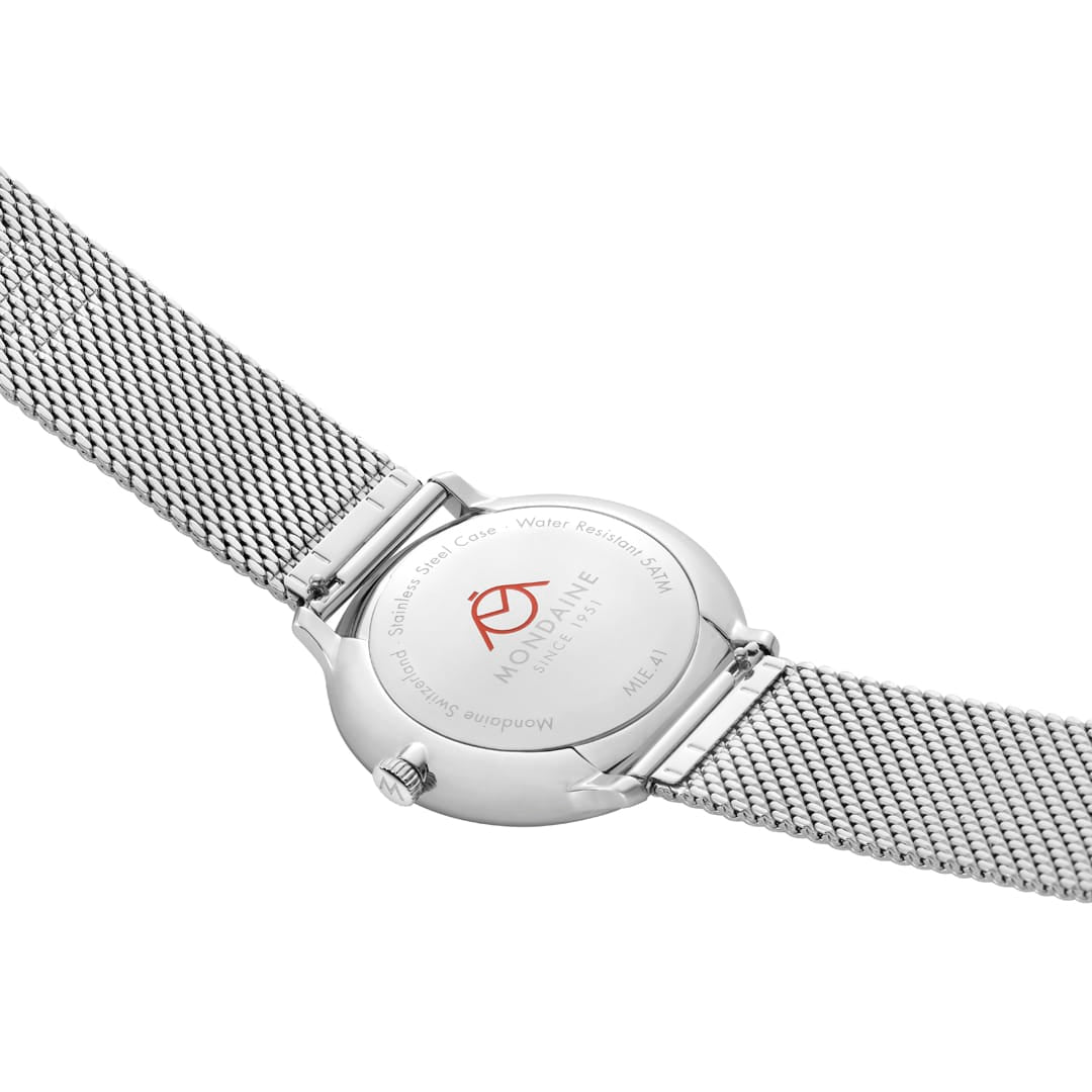 Doppio, Polished IP Gun Steel, 41 mm, Mesh Stainless Steel - Image 3
