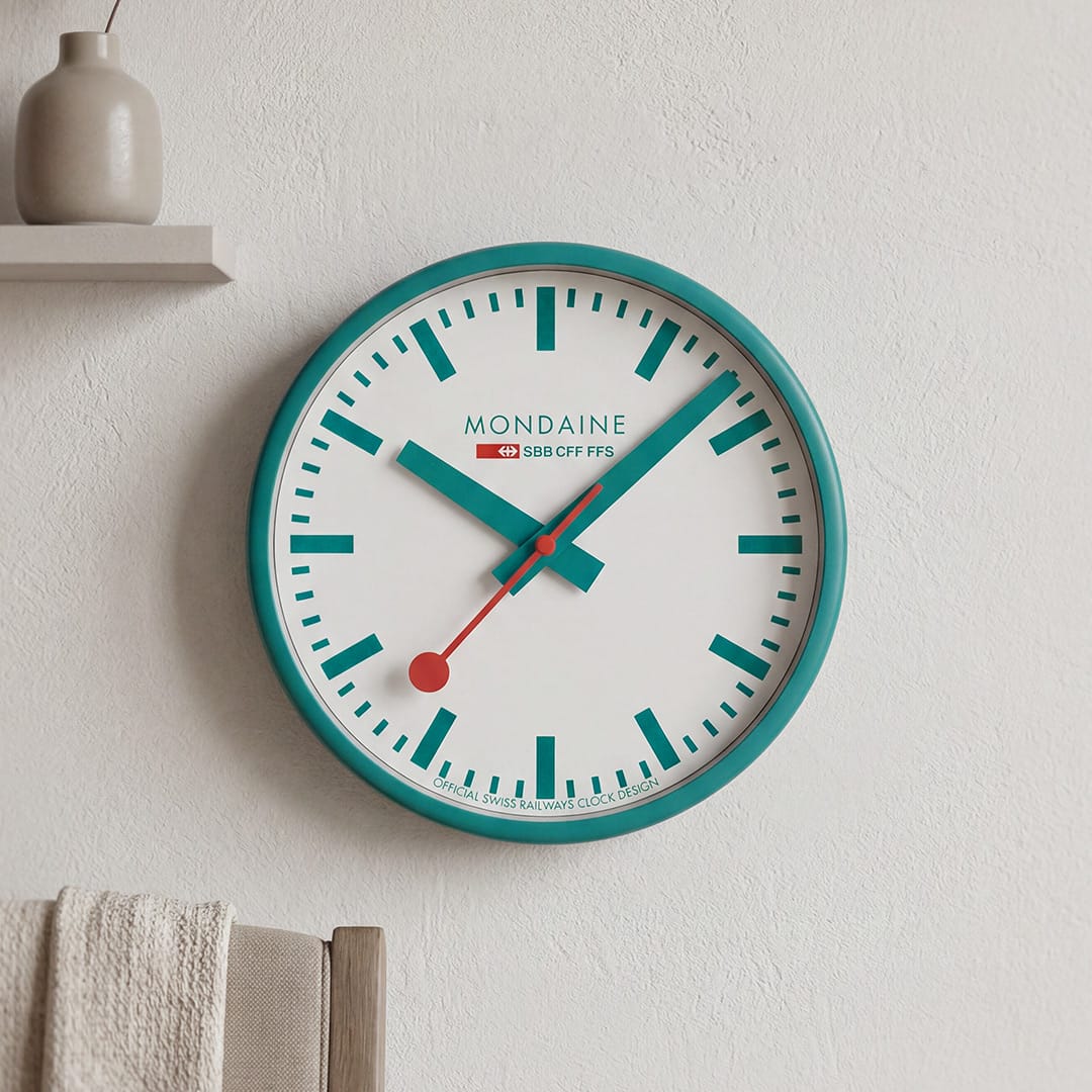 Wall Clock, 25 cm, Transformative Teal, Limited Edition - Image 8